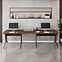 Techni Mobili Deluxe L-Shaped Desk with Inline Team Desk Option, Walnut/Grey(RTA-3806-M615)~#|#~9EAFD528-F9FC-4DB0-B802F4DBCEFD8E19_sc7