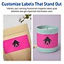 Avery Rectangle Laser/Inkjet Multipurpose Labels, 2.5" x 4", Neon Magenta (30/Pack)~#|#~9EB29BB0-5E79-4626-95EC6BFCBB7AC9AC_sc7