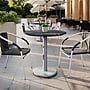 Flash Furniture TopGuard 31.25" Round Wood Dining Table with Round Base, Black Faux Marble/Silver Base (STRD31BMATR18S)~#|#~9EB584DD-EBE5-45CA-A62B2CA0F010A63D_sc7