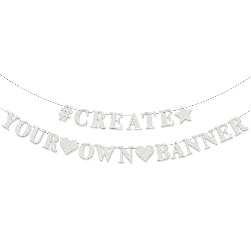 Party City Create Your Own Banner Kit, White(AM120999) image 1