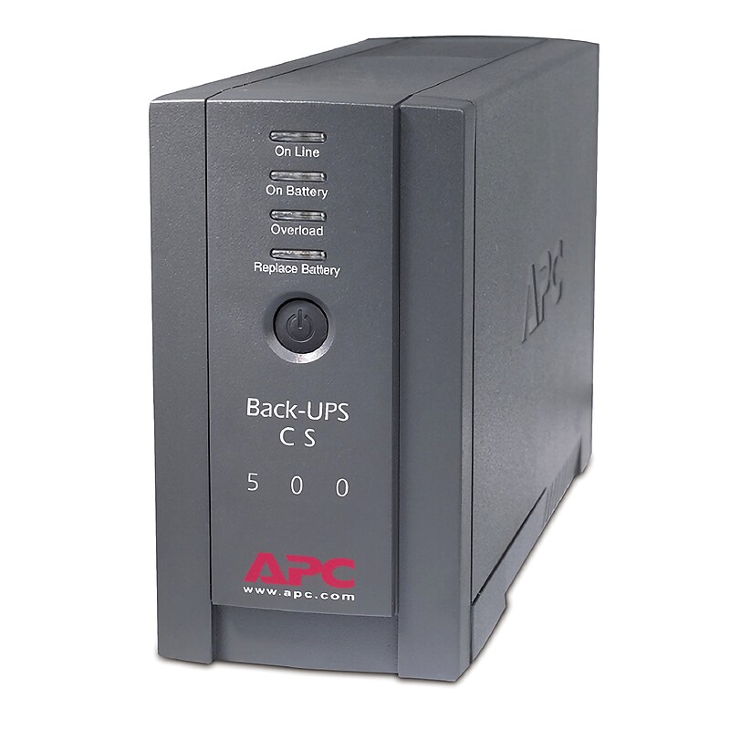 APC Back-UPS 500VA 6-Outlet Standby UPS, Black (073041) image 1