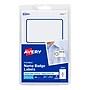 Avery Laser/Inkjet Name Badge Labels, 2 1/3" x 3 3/8", White/Blue, 2 Labels/Sheet, 20 Sheets/Pack (05151)~#|#~9EB8F883-26D8-48A4-A2E6191CF7316D01_sc7