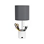 Simple Designs Table Lamp, White/Gray (LT1085-GOW)~#|#~9EC26F40-F548-4748-AA556CF1CC9E2AB9_sc7