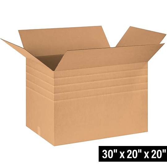 30 x 20 x 20" Multi-Depth Shipping Boxes, 44 ECT, Brown, 10/Bundle (MDHD302020)~#|#~9EC30828-EF74-49AE-9064AC4F6D836301_sc7