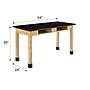 Diversified Woodcrafts School Classroom Rectangular Science Lab Table, 54" x 24", Oak (C7206K30N)~#|#~9ECE8F3C-4AB7-44DA-B6435E10F93939F8_sc7