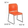 Flash Furniture HERCULES Series Plastic Contoured Stack Chair with Sled Base, Orange/Gray (RUT238AOR)~#|#~9ECF145E-C812-4C8E-A47EC1807645903E_sc7