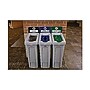 Rubbermaid Commercial Slim Jim Single-Stream Mixed Recycling Station Kit, 23 Gallon, Gray/Blue (2185055)~#|#~9ED0AA23-BBD3-4184-AFB0B491909FFE45_sc7