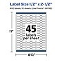 Avery Laser/Inkjet Multipurpose Labels, 2.5" x ", Glossy Clear, 450/Pack (94749)~#|#~9ED12570-78F5-4405-A0972D1B902913B4_sc7