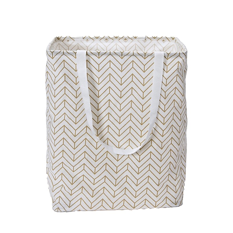 Household Essentials Krush Collapsible Laundry Bag, Tan Chevron (2299-1) image 1
