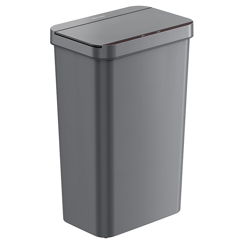 iTouchless Plastic Sensor Trash Can, 13.2 Gallon, Gray (SP13GG) image 1