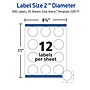 Avery Printable Round Labels with Sure Feed, 2" Dia, Matte White, 300 Labels/Pack (22877)~#|#~9EE6169A-BA04-49B4-8560FD4327C0B0BF_sc7