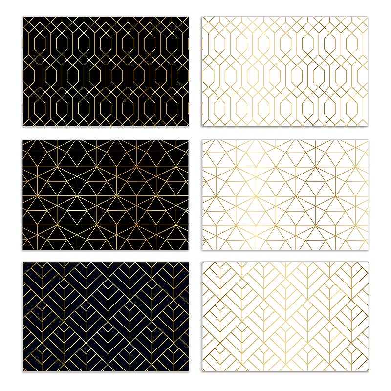 Better Office Cards with Envelopes, 4" x 6", Geometric Patterns, 50/Pack (64557-50PK) image 1
