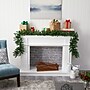 Nearly Natural 9-ft Christmas Pine Artificial Garland with 50 Warm White LEDs Lights (W1100)~#|#~9EE8E5F3-290D-495F-AE97639BD7F1BDD4_sc7