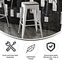 Flash Furniture Kai Indoor-Outdoor Backless Bar Height Stool, White with Gray Seat (CH3132030WHPL2G)~#|#~9EE9481F-CFFA-454E-96713F9544C67968_sc7