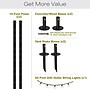 Excello Global Products Bistro Pole for String Lights with 50' G40 Lights, Black, 2/Pack (EGP-HD-0360)~#|#~9EEACCB0-30BD-496C-B8C3CAC28964DC69_sc7