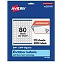 Avery Waterproof Square Laser Multipurpose Labels, 0.75" x 0.75", White, 8000/Box (19479399467)~#|#~9EEB2041-61B7-4954-86B6D8246C81A747_sc7