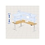 FlexiSpot E7 76"W Electric L-Shaped Adjustable Bamboo Top Standing Desk, White (E7LW557624BAM)~#|#~9EEDB454-3EB4-466D-89A257158A54F924_sc7