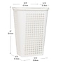 Mind Reader Slim Tapered Hamper with Lid, Plastic, White (SWHAMP50-WHT)~#|#~9EF219F6-A149-4293-AC764CE1351822FE_sc7