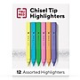 TRU RED™ Tank Highlighter with Grip, Chisel Tip, Assorted, 12/Pack (TR54585)~#|#~9EFCDDCE-A4E3-4BA2-A21E36A91E55EA35_sc7