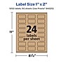 Avery Laser/Inkjet Multipurpose Labels, 2" x ", Kraft Brown, 1200/Box (94220)~#|#~9EFDF9C9-FEC7-4755-8FD04E4B604E627A_sc7