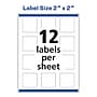 Avery Laser/Inkjet Multipurpose Labels, 2" x 2", Glossy White, 600 Labels/Box (94107)~#|#~9F00BF7C-C262-49AE-80706E3EC96B5CE3_sc7