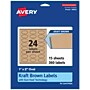 Avery Laser/Inkjet Multipurpose Oval Labels, 2" Dia, Kraft Brown, 360/Pack (94053)~#|#~9F045DE1-B69B-471E-979DF8C03940A4A7_sc7