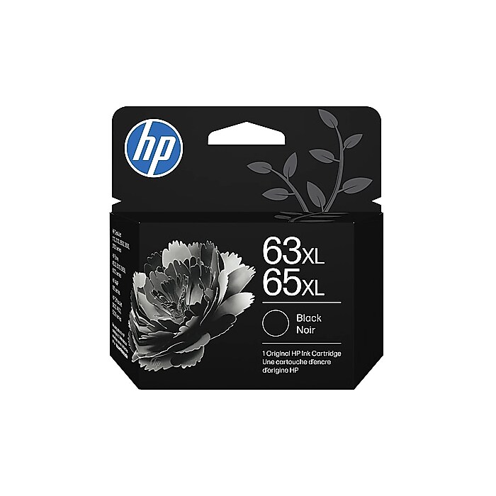 HP 63XL / 65XL Black High Yield Ink Cartridge, Prints Up to 300