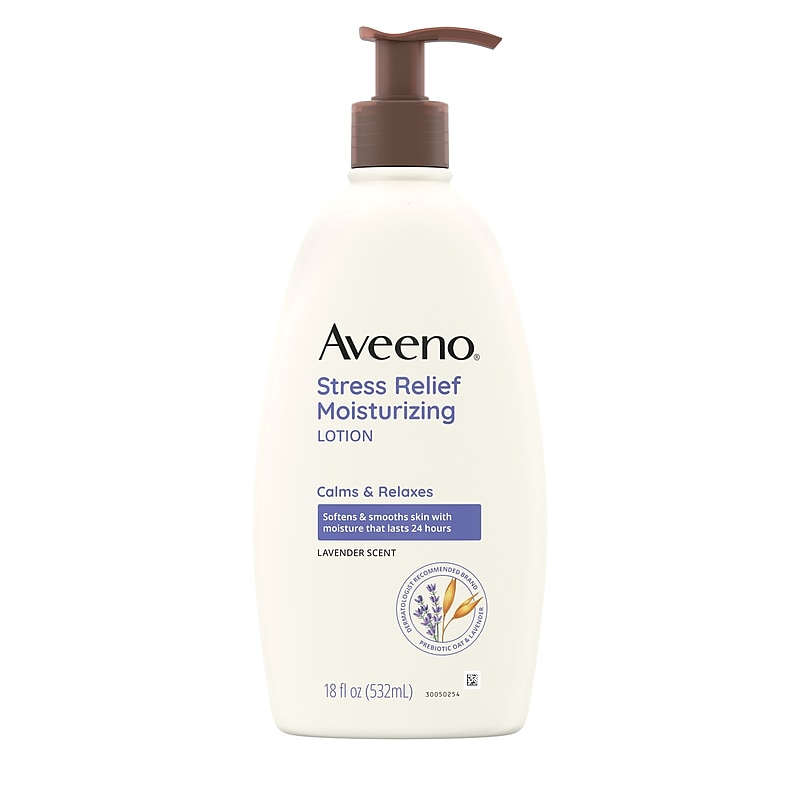 Aveeno Stress Relief Moisturizing Lotion with Lavender Scent, 18 fl. oz (001531) image 1