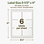 Avery Hemp Rectangle Laser/Inkjet Multipurpose Labels, 3-1/3" x 4", Off-White (240/Box)~#|#~9F0B048C-66D5-46B3-8E77FEA555AC7ABE_sc7