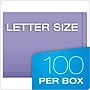 Pendaflex Recycled End Tab File Folder, Straight Cut, Letter Size, Purple, 100/Box (H110DPR)~#|#~9F0B71A2-C7D7-4FCE-845F79769D83D910_sc7