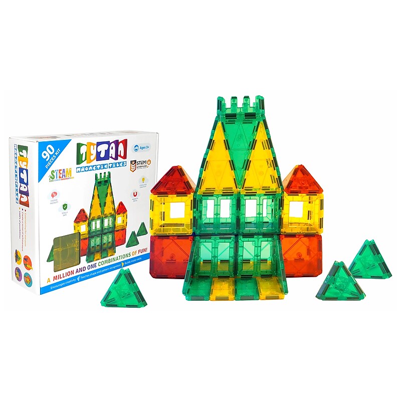 Tytan Toys Magnetic Tiles & Building Blocks, 90 Pieces (ACTYT016) image 1