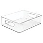 iDESIGN Small Stackable Plastic Storage Bin, Clear (63698)~#|#~9F1F26AC-362B-41C3-8AA87AC161CF3DB9_sc7