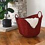 Household Essentials Woven Storage Wicker Basket with Handles, Red (ML-4124)~#|#~9F20D37B-5CED-4C86-9B9A91E2BD325F06_sc7
