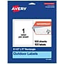 Avery Waterproof Rectangle Laser Multipurpose Labels, 8.5" x 11", White, 100/Box (19479399391)~#|#~9F25141A-7E16-4BD3-97E8C04562CFB4FC_sc7