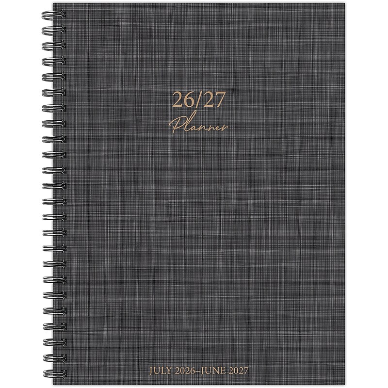 2026-2027 Willow Creek 6.5" x 8.5" Academic Year Weekly & Monthly Planner, Graphite Grid (65907) image 1