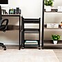 Mind Reader 3-Tier Metal Cart with Covered Compartment, Black (LIDCART3T-BLK)~#|#~9F2A295D-2E50-4A45-ABC4A497779A65DD_sc7