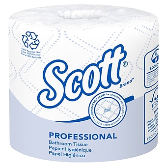 Scott Essential Recycled Toilet Paper, 2-Ply, White, 473 Sheets/Roll, 80 Rolls/Carton (13217)