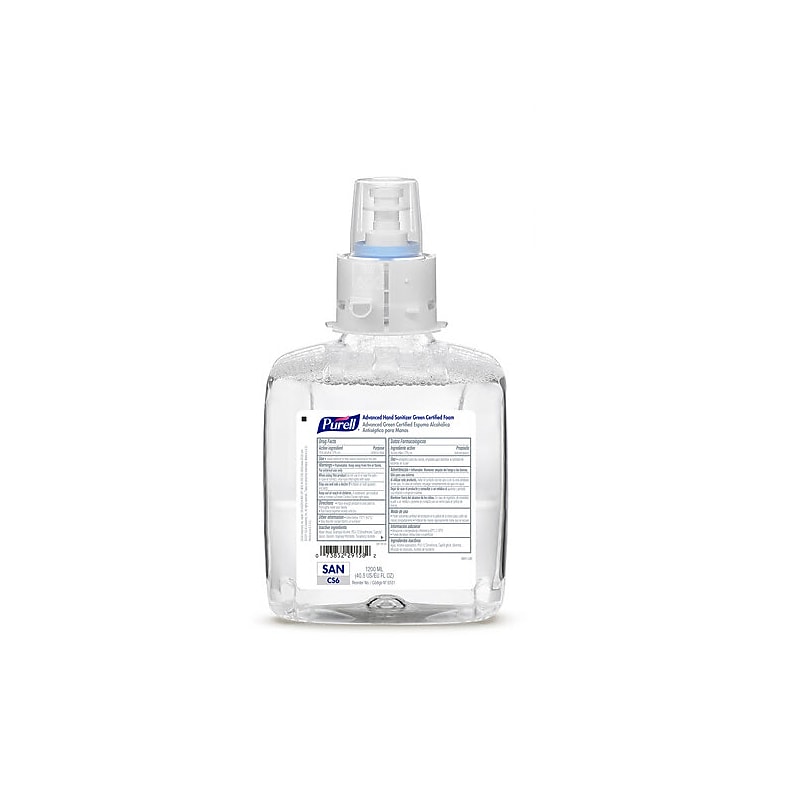 PURELL Advanced 70% Alcohol Foaming Hand Sanitizer Refill for CS6 Dispensers, 1200 mL, 2/Carton (6551-02) image 1