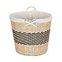 Household Essentials Woven Basket with Handles and Cotton Liner in Handwoven Cattail and Paper Fibers, Natural (HHML-6733)~#|#~9F2EB582-341E-4885-AA566085BB61C23D_sc7