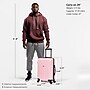 InUSA Vasty 22.44" Hardside Suitcase, 4-Wheeled Spinner, TSA Checkpoint Friendly, Pink (IUVAS00S-PNK)~#|#~9F308EEF-E031-43EF-B4E56B057B69ABF7_sc7
