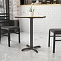 Flash Furniture 22" x 22" Cast Iron Restaurant Table X-Base With 3" Dia. Table Height Column, Black~#|#~9F314B7F-0673-438D-842DEE8ADF2BD18C_sc7