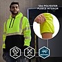 GloWear 8317BK High Visibility Long Sleeve Black Bottom Hooded Sweatshirt, ANSI Type R Class 3, Lime, Medium (22973)~#|#~9F39CE0A-3FF7-4F52-ABD60DE84B58AAEA_sc7