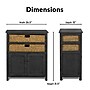 ClickDecor Nelson 31.5"H x 26.5"W Storage Cabinet with Wicker Basket Drawers, Dark Gray (FUCN10069A)~#|#~9F4019BB-82BC-4889-86141C86A96D793F_sc7