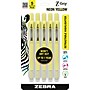 Zebra Z-Grip Retractable Highlighter with Grip, Chisel Tip, Yellow, 5/Pack (71255)~#|#~9F4321DC-3618-429E-933D4122A1A80D99_sc7