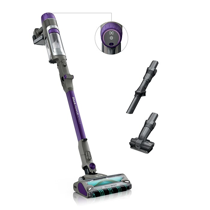 Shark PowerDetect Cordless Stick Vacuum, Bagless, Purple/Gray
