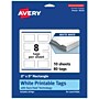 Avery 3" Blank Pricing & Merchandise Tags, Matte White, 80/Pack (95270)~#|#~9F49067C-D984-4A15-8DA9CD248E72E705_sc7
