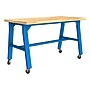 Learniture Ideate Series 72"W x 36"D Butcher Block Table, Beige/Brilliant Blue (LNT-NOR3006BB-BB-PK-SO)~#|#~9F4F8FB9-F9DA-469A-8BF45CB91C8D74D8_sc7
