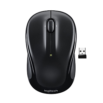 Logitech M325 Wireless Ambidextrous Optical USB Mouse, Black (910-006825/2974)
