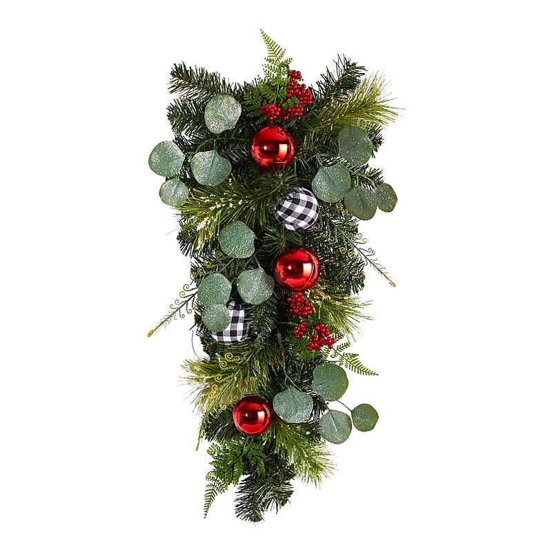 Nearly Natural Holiday Christmas Greenery Ornament Artificial Swag, 26" (W1265) image 1