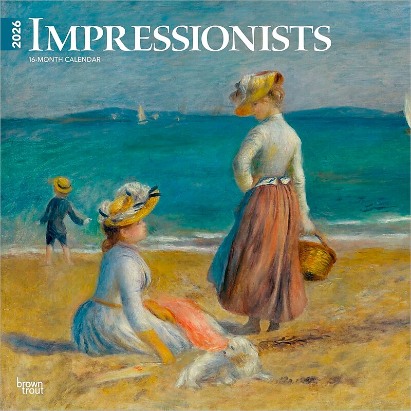 2026 BrownTrout Impressionists 12" x 12" Monthly Wall Calendar (9798330703852) image 1